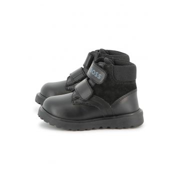 Ghete din piele cu inchidere cu velcro Ghete din piele cu inchidere cu velcro