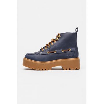 Ghete flatform din piele Stone Treet