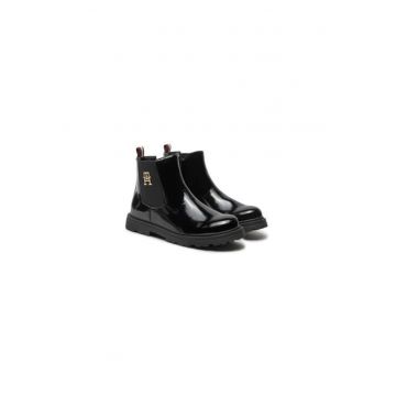 Ghete pentru fete -  304427459 - piele ecologica - negru