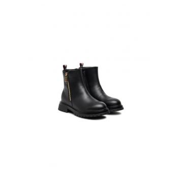 Ghete pentru fete -  304427886 - piele ecologica - negru