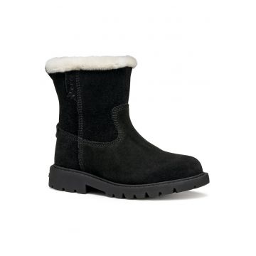 Ghete pentru fete -  305322876 - piele naturala - negru