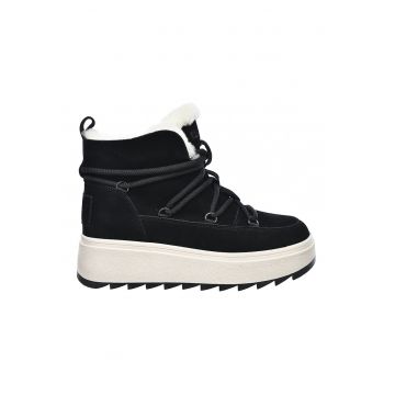 Ghete wedge de piele intoarsa
