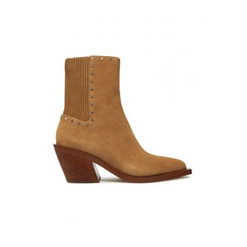Botine dama  CU188 - Piele naturala - Maro - Maro