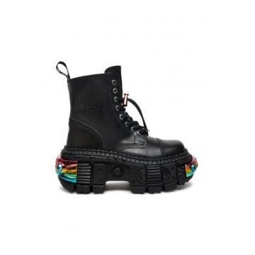 Ghete dama -  model M-WALL083CCT-S8 - piele naturala - negru Ghete dama -  model M-WALL083CCT-S8 - piele naturala - negru