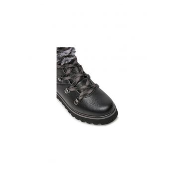Ghete dama  Piele naturala - Negru Ghete dama  Piele naturala - Negru