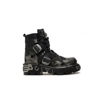 Ghete dama  piele naturala - negru - Ghete dama  piele naturala - negru -