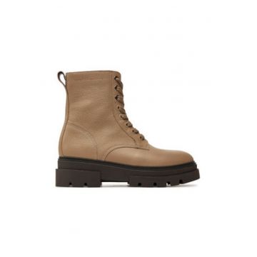 Botine si ghete  din piele naturala bej Botine si ghete  din piele naturala bej