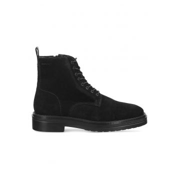 Ghete barbatesti  piele naturala - negru - Ghete barbatesti  piele naturala - negru -