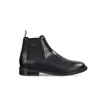 Ghete barbati -  piele naturala - negru - Ghete barbati -  piele naturala - negru -