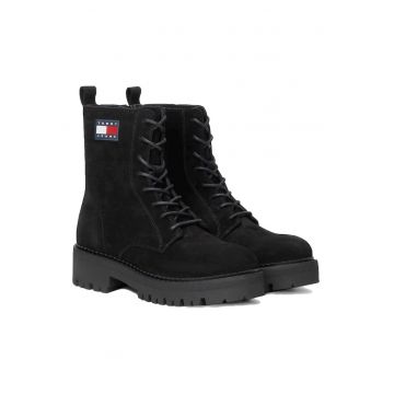 Ghete dama -  casual - piele intoarsa - negru Ghete dama -  casual - piele intoarsa - negru