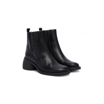 Ghete dama pana la glezna -  305622464 - piele naturala - negru Ghete dama pana la glezna -  305622464 - piele naturala - negru