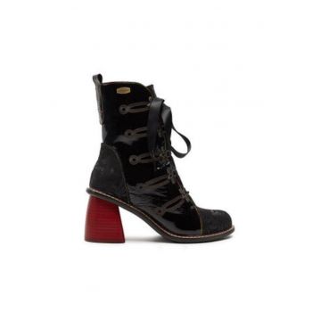 Ghete dama -  piele naturala lucioasa - negru - Ghete dama -  piele naturala lucioasa - negru -