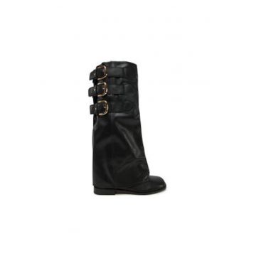 Ghete de dama -  305208590 - piele naturala - negru - Ghete de dama -  305208590 - piele naturala - negru -