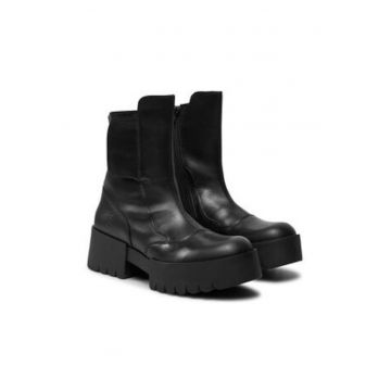 Ghete de dama pana la glezna -  304465710 - piele naturala - negru - Ghete de dama pana la glezna -  304465710 - piele naturala - negru -