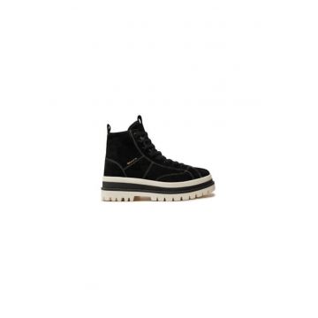 Ghete de drumetie dama -  piele naturala - negru - Ghete de drumetie dama -  piele naturala - negru -