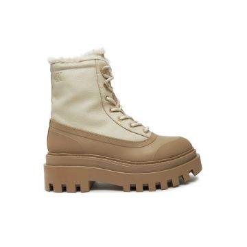 Ghete  pentru Femei - flatform lace up boot padded - YW0YW01557-0HG - Maro Ghete  pentru Femei - flatform lace up boot padded - YW0YW01557-0HG - Maro