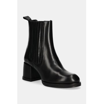 Billi Bi ghete chelsea de piele femei, culoarea negru, cu toc drept, A7300