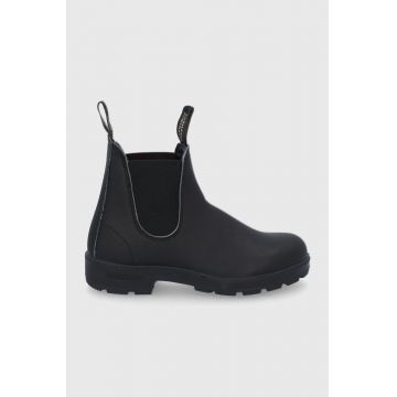 Blundstone Ghete Chelsea de piele 510 femei, culoarea negru, cu toc plat