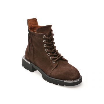 Bocanci GRYXX maro, 16715, din piele intoarsa