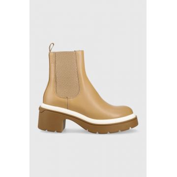 BOSS botine Carol femei, culoarea maro, cu platforma, 50498804 BOSS botine Carol femei, culoarea maro, cu platforma, 50498804