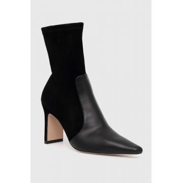 BOSS botine Safra femei, culoarea negru, cu toc drept, 50523340