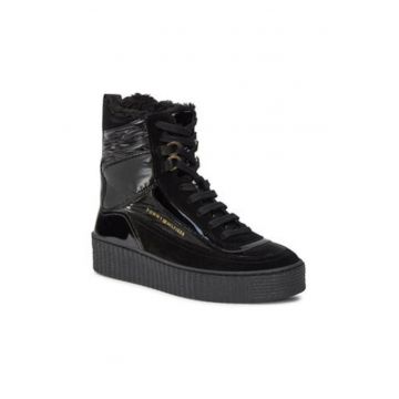 Botine dama -  piele naturala - negru -