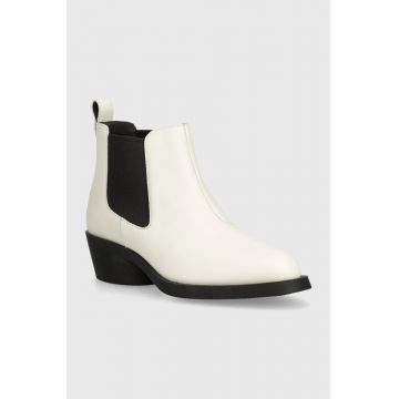 Camper ghete chelsea de piele Bonnie femei, culoarea alb, cu toc drept, K400717-007
