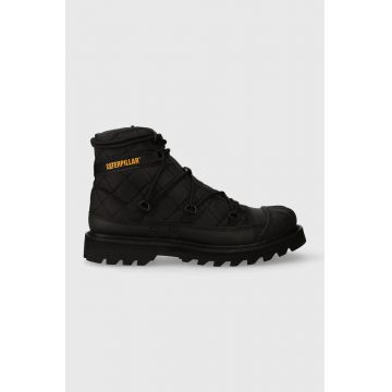 CAT Footwear pantofi OMAHA ALT LACE x Nigel Cabourn femei, culoarea negru, cu toc plat, izolare usoara, P111317