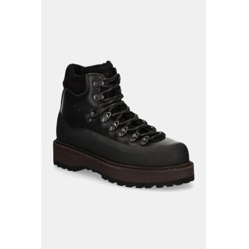 Diemme botine Roccia Vet Due Gomma femei, culoarea negru, cu toc plat, izolare usoara, DI24FWRVW-F03L007BLK