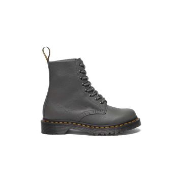Dr. Martens bocanci de piele 1460 Pascal femei, culoarea gri, cu toc plat, DM31693029