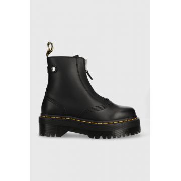 Dr. Martens cizme de piele Jetta femei, culoarea negru, cu platforma DM27656001-Black