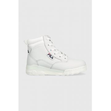 Fila bocanci de piele Grunge Ii L culoarea alb, cu platforma