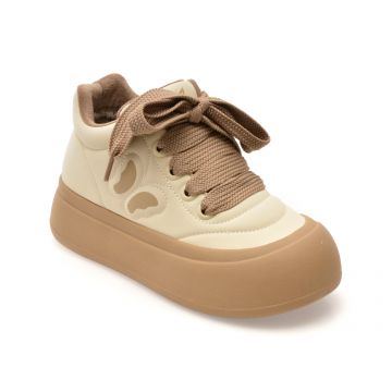 Ghete GRYXX bej, 8706, din piele ecologica