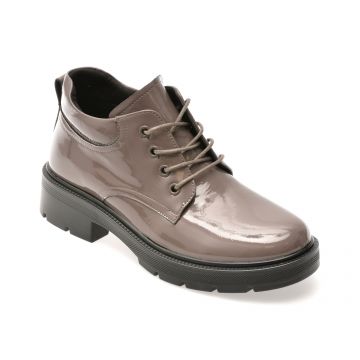 Ghete GRYXX gri, 240435, din piele naturala lacuita