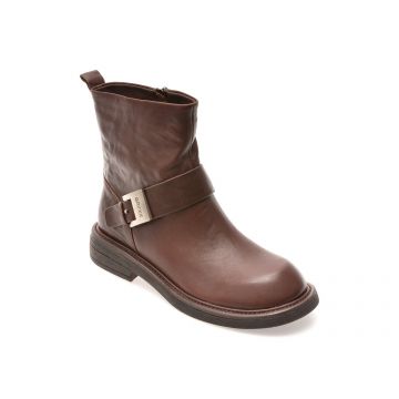 Ghete GRYXX maro, 5389, din piele naturala