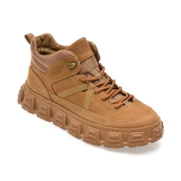 Ghete GRYXX maro, LN18, din piele naturala