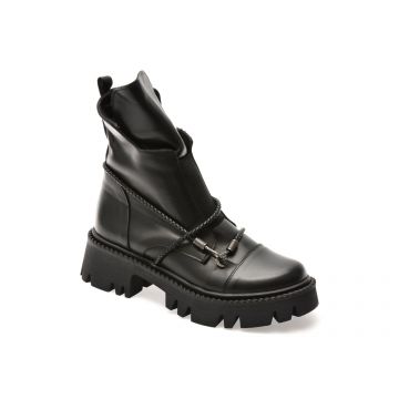 Ghete GRYXX negre, 11783, din piele naturala