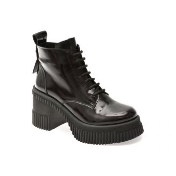 Ghete GRYXX negre, 1763831, din piele naturala lacuita