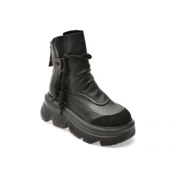 Ghete GRYXX negre, 19686, din piele naturala