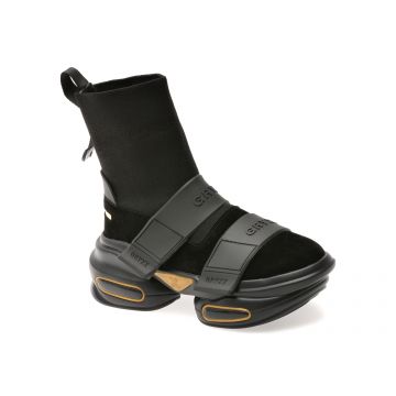 Ghete GRYXX negre, 20127, din material textil