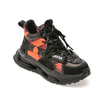 Ghete GRYXX negre, 36889, din piele naturala