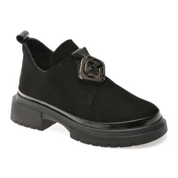 Ghete GRYXX negre, 386467, din piele intoarsa