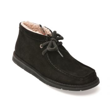 Ghete GRYXX negre, 4631783, din piele intoarsa