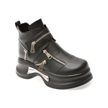 Ghete GRYXX negre, EB997, din piele naturala