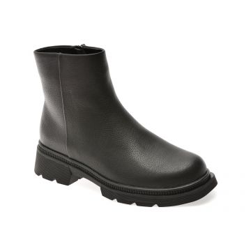 Ghete GRYXX negre, W687, din piele naturala