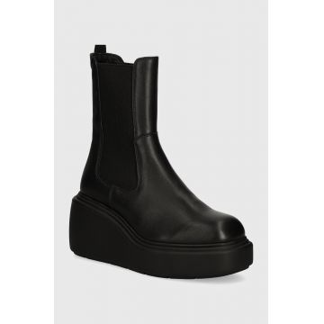 HUGO botine Meghan femei, culoarea negru, cu platforma, 50523192