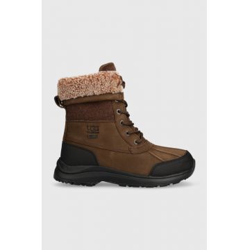 UGG pantofi de piele intoarsa Adirondack Boot III Tipped femei, culoarea maro, cu toc plat, izolare usoara, 1143845 UGG pantofi de piele intoarsa Adirondack Boot III Tipped femei, culoarea maro, cu toc plat, izolare usoara, 1143845