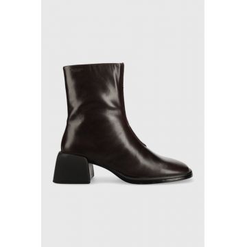 Vagabond Shoemakers cizme de piele Ansie femei, culoarea maro, cu toc drept