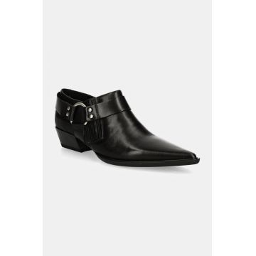 Vagabond Shoemakers cizme de piele CASSIE femei, culoarea negru, cu toc drept, 5850-001-20