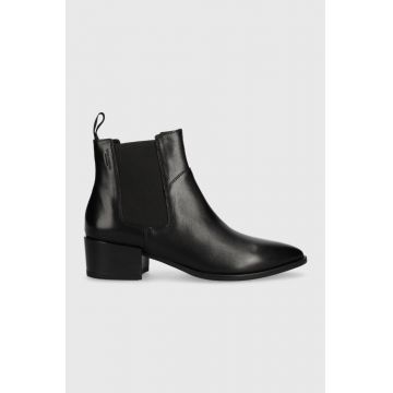 Vagabond Shoemakers cizme de piele MARJA femei, culoarea negru, cu toc drept, 5613.101.20